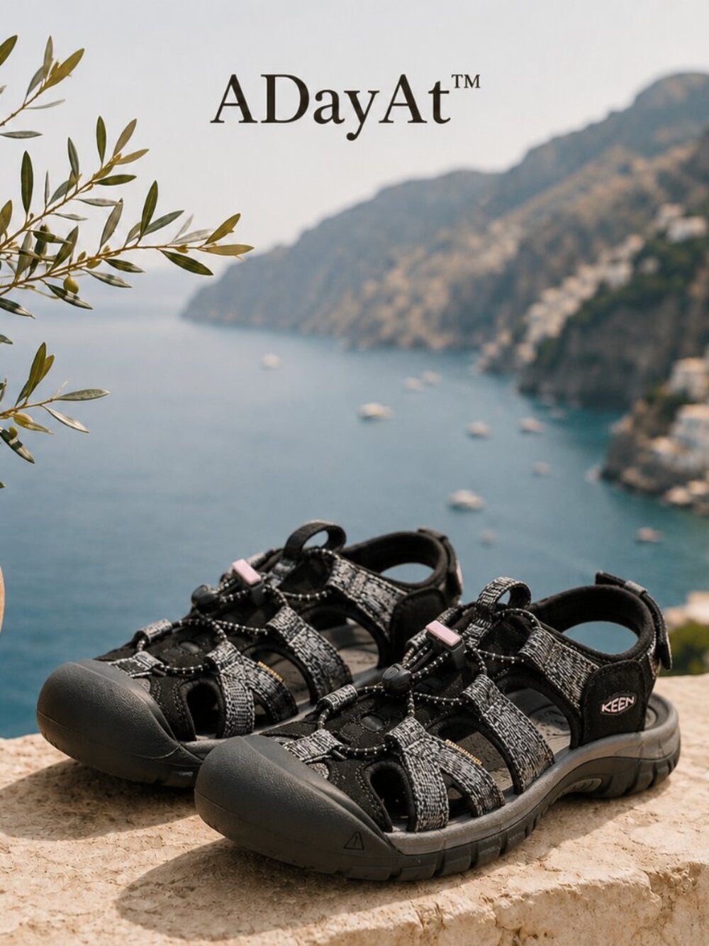 KEEN Newport H2 Water Hiking Sandals Women's 7.5 Black Lilac Convertible Comfort